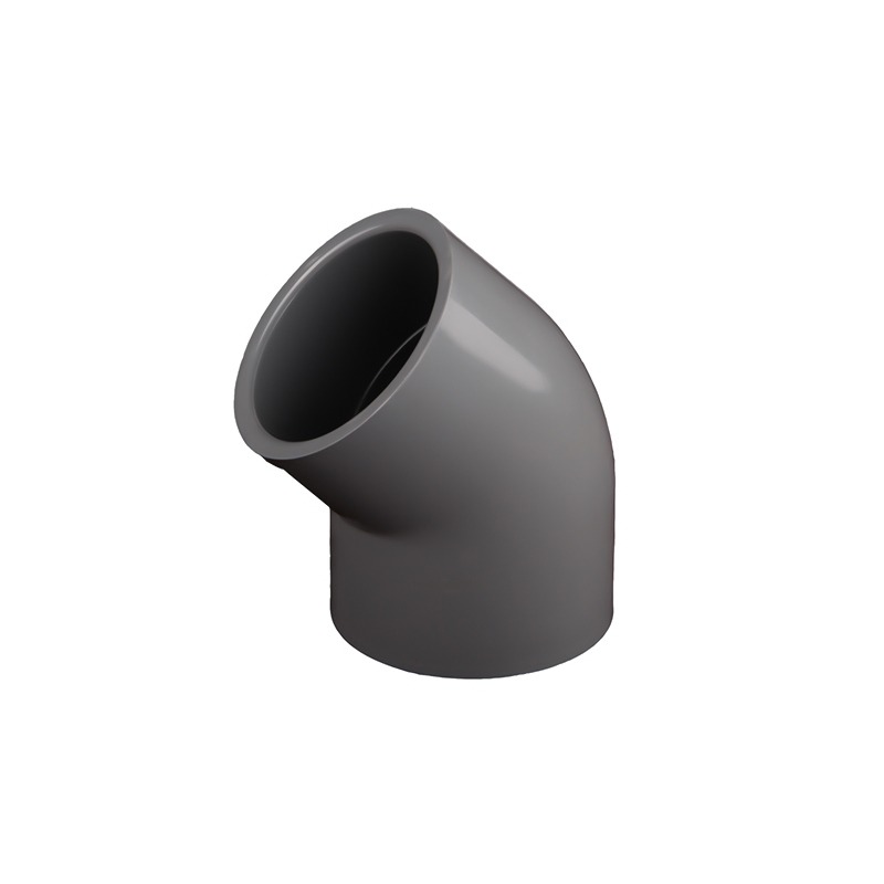 RUND UPVC 45° KORTRADIUS ALBUUE